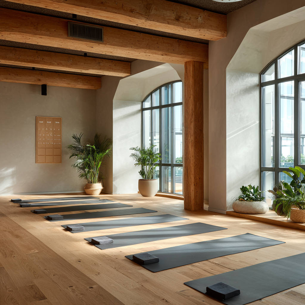 Мирна йога-практика на сході сонця